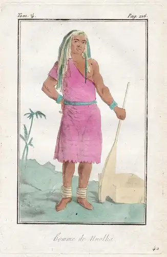 Homme de Nootka - Nootka indians Nuu-cha-nulth North America natives Indianer costume Trachten
