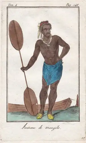 Homme de Mangela - Mangaia Island Cook Islands South Pacific Ocean costume Tracht