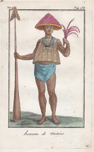 Homme de Vateoo - James Cook islands Aitutaki island costume Tracht