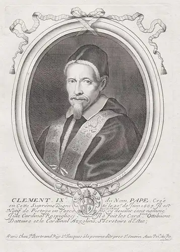 Clement IXe. du Nom, Pape... - Clemens IX (1600-1669) Papst Pope Giulio Ruspigliosi Portrait