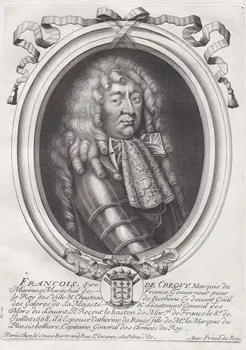 Francois de Crequy... - Francois de Crequy de Bonne (1629-1687) marquis marechal Chateau de Marines Portrait