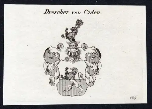 Drescher von Caden - Drescher von Caden Wappen Adel coat of arms Kupferstich  heraldry Heraldik