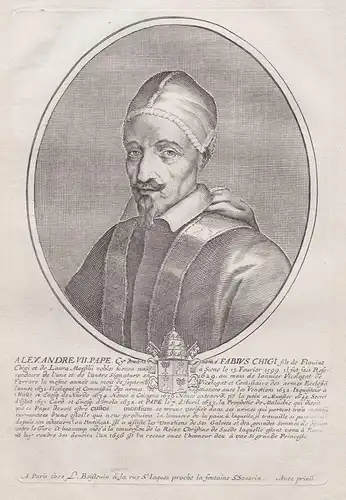 Alexandre VII. Pape... Fabius Chigi... - Pope Alexander VII (1599-1667) Papst Papa Portrait