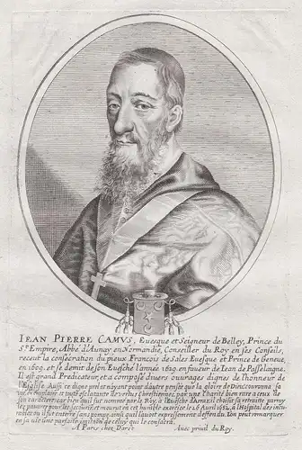 Jean Pierre Camus... - Jean-Pierre Camus (1584-1652) author eveque de Belley bishop Portrait