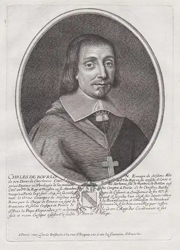 Chrles de Bourlon - Charles de Bourlon (c.1611-1685) eveque de Soissons bishop Bischof Abbé de Chartreuve, pri