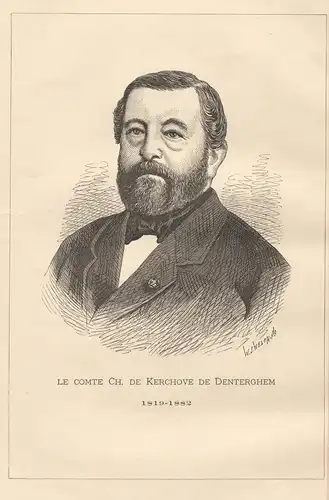 Le Comte Ch. de Kerchove de Denterghem - Graf Count Charles de Kerchove (1819-1882) Ingenieur engineer Politik