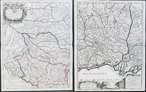 Parte Occidentale della Linguadoca col tratto del Nuovo Canale / Parte Orientale della Linguadoca con le Ceven