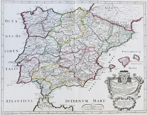 Veteris Hispaniae Tabula- Espana Spain Spanien Portugal Iberian Peninsula Iberische Halbinsel