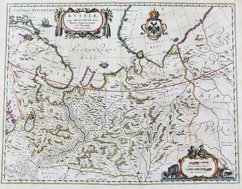 Russia, vulgo Moscovia dictae, Partes Septentrionalis et Orientalis - Russia Russland Archangelsk Perm Kasan m