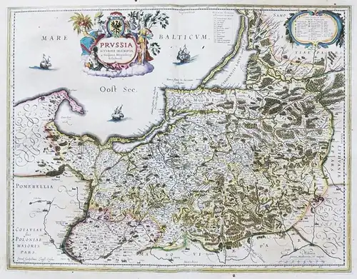 Prussia Accurate Descripta - Polska Polen Poland Ostpreußen Prussia map Karte