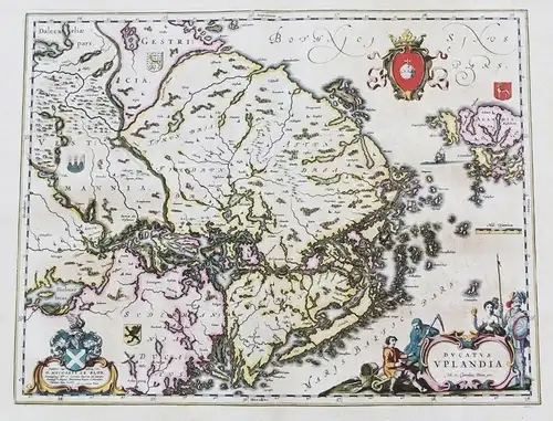 Ducatus Uplandia - Stockholm Uppland Sverige Sweden Schweden map Karte