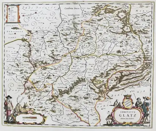 Comitatus Glatz - Glatz Klodzko Polska Polen Poland map Karte