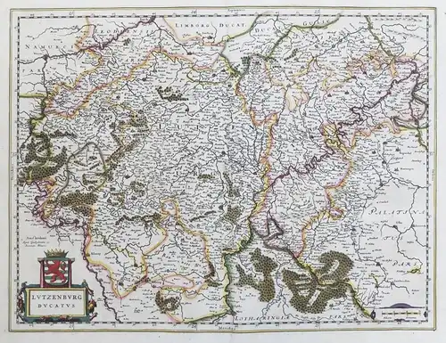 Lutzenburg Ducatus - Luxembourg Luxemburg Letzebuerg carte gravure