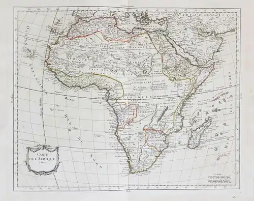 Carte de l'Afrique - Africa Afrika Afrique continent Kontinent