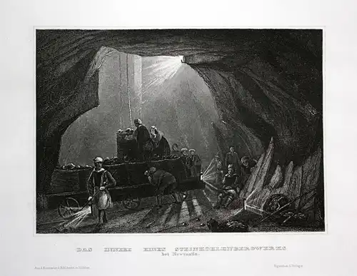 Das Innere eines Steinkohlenbergwerks bei Newcastle - Coal Mine Newcastle upon Tyne Steinkohle Bergwerk Ansich