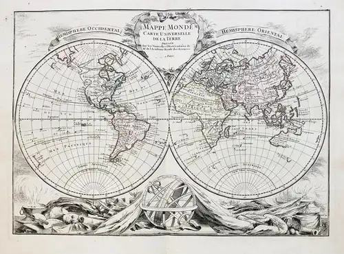 Mappe Monde Carte Universelle de la Terre - World Map Weltkarte Mappemonde