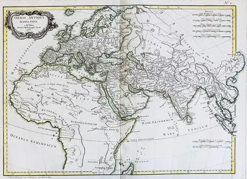 Orbis Antiqui Mappa Nova - Antique World Map Mappemonde Weltkarte