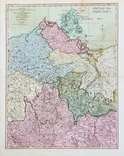 A Map of the Electorate of Brandenburg including Western Pomerania, and the Greatest Part of the Dutchies of M