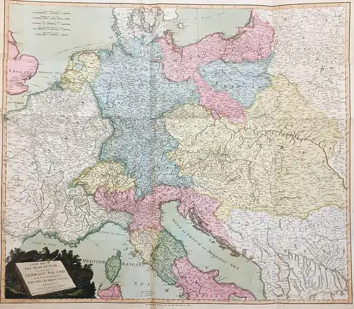 A New Map of the Seat of War Comprehending Germany, Poland, with its dismemberments, Prussia, Turkey in Europe