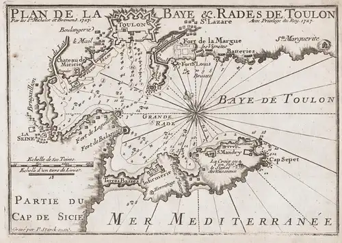 Plan de la Baye et Rades de Toulon - Toulon Cote-d'Azur map carte maritime chart