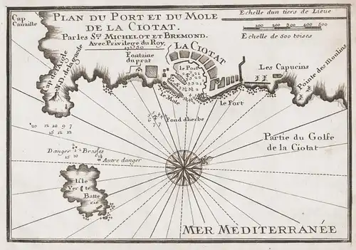 Plan du Port et du Mole de la Ciotat - La Ciotat Cote-d'Azur map carte maritime chart