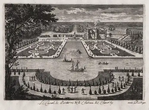 Le Canal, le Parterre & le Chateau de Chantilly- Chateau de Chantilly Oise Canal jardin Schloss castle Garten