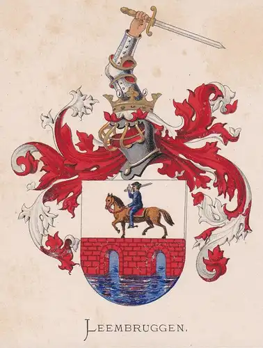 Leembruggen - Wappen coat of arms heraldry Heraldik blason Wapen