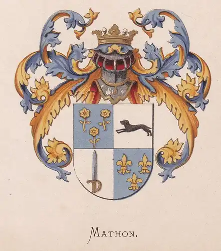 Mathon - Wappen coat of arms heraldry Heraldik blason Wapen
