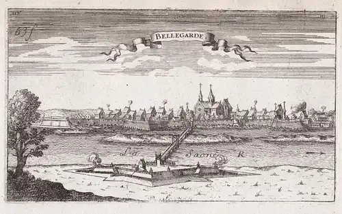 Bellegarde - Seurre Cote-d'Or Bourgogne gravure estampe