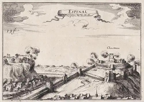 Espinal - Epinal Lorraine Lothringen Vosges gravure estampe