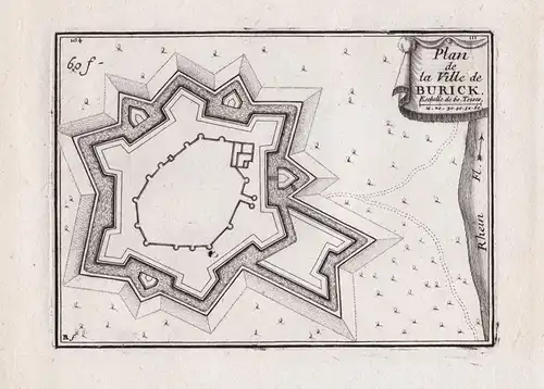 Plan de la Ville de Burick - Büderich Wesel Rhein Nordrhein-Westfalen