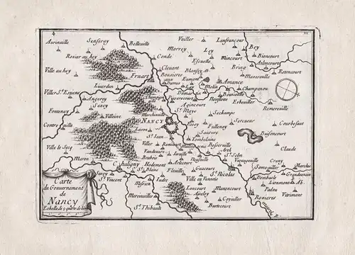 Carte du Gouvernement de Nancy - Nancy Frouard Chaligny Meurthe-et-Moselle Lorraine Lothringen carte map Karte