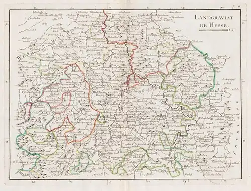 Landgraviat de Hesse - Landgrafschaft Hessen Göttingen Kassel Eschwege map Karte