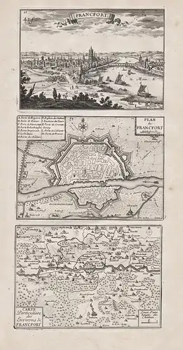 Francfort / Plan de Francfort / Carte Particuliere des Environs de Francfort - Frankfurt am Main Hessen Ansich