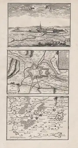 Moyenvic / Plan de Moyenvic / Carte des Gouvernements des Ville de Vic, Moyenvic et Marsal - Moyenvic Moselle