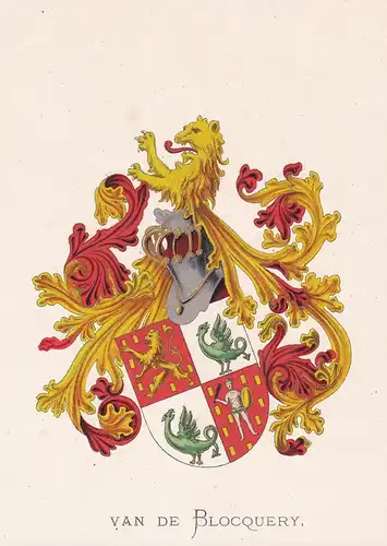 Van de Blocquery - Wappen coat of arms heraldry Heraldik blason Wapen