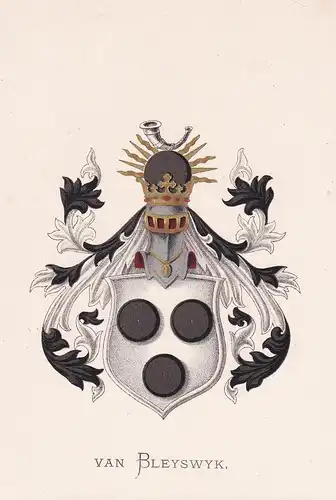 Van Bleyswyk - Wappen coat of arms heraldry Heraldik blason Wapen