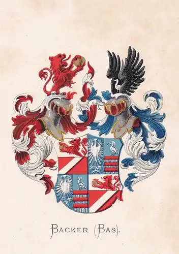Backer (Bas) - Wappen coat of arms heraldry Heraldik blason Wapen
