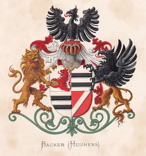 Backer (Huijhens) - Wappen coat of arms heraldry Heraldik blason Wapen