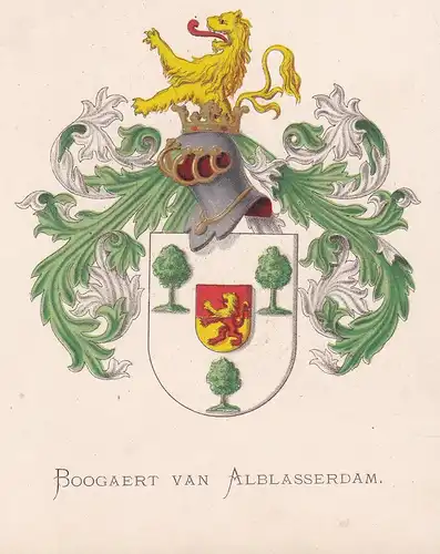 Boogaert van Alblasserdam - Wappen coat of arms heraldry Heraldik blason Wapen