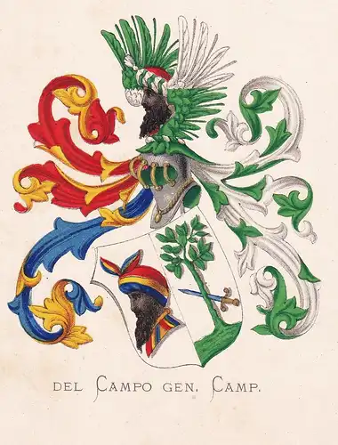 Del Campo Gen. Camp - Wappen coat of arms heraldry Heraldik blason Wapen