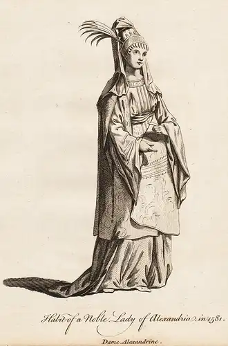 Habit of a noble lady of Alexandria, in 1581 - Frau Dame Egypt Ägypten Afrika Africa Trachten costumes costume