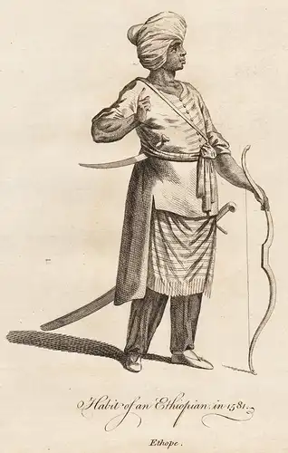 Habit of a Ethiopian, in 1581 - Äthiopien Ethiopia Afrika Africa Trachten costumes costume Tracht