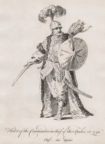 Habit of the Comander in chief of the Spahis in 1749 - Soldat soldier Ottoman Empire Turkey Türkei Osmanisches