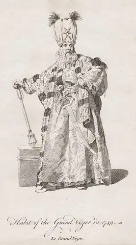 Habit of the Grand Vizier in 1749  - Ottoman Empire Turkey Türkei Osmanisches Reich Trachten costumes costume