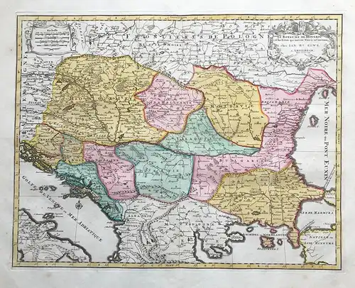 Le Royaume de Hongrie et les Etats qui ont esté Unis a sa Couronne - Hungary Romania Serbia Moldova Croatia Ma