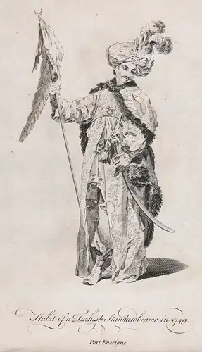 Habit of a Turkish Standardbearer in 1749 - Ottoman Empire Turkey Türkei Osmanisches Reich Trachten costumes c