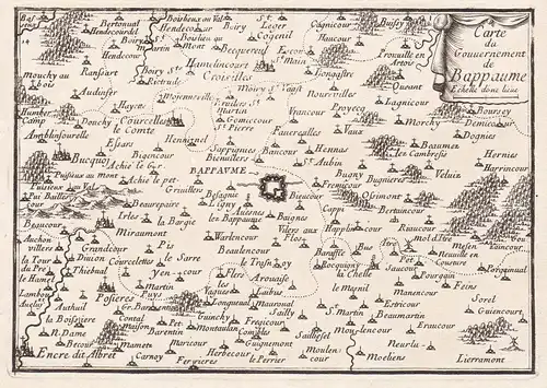 Carte du Gouvernement de Bappaume - Bapaume Arras Pas-de-Calais Hauts-de-France Frankreich