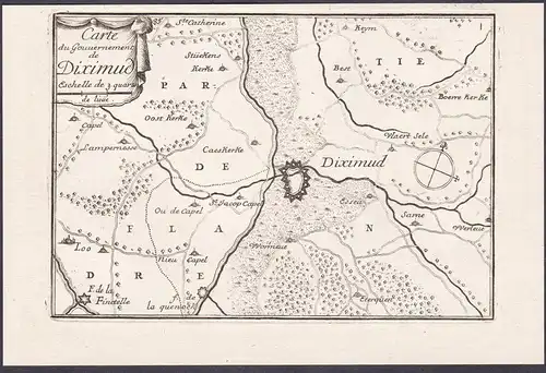 Carte du Gouvernement de Diximud - Diksmuide Vlaanderen Flanders Flandern Flandre Belgique Belgium Belgien