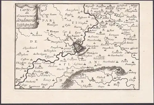 Carte du Gouvernement d'Oudenarde - Oudenaarde Ronse Vlaanderen Flandre Flanders Flandern Belgique Belgium Bel